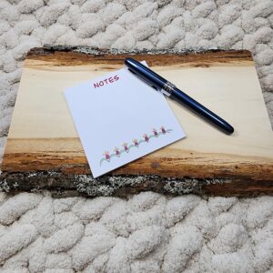 Floral Mini Notepad - Handmade Small Note Pad with Beautiful Zentangle Flowers