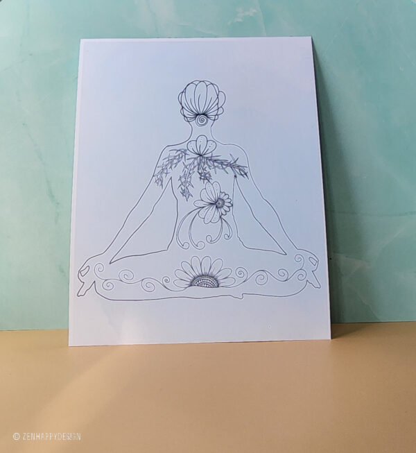 Tranquil Flow – Blue Yoga Poster