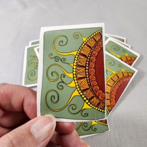 Radiate Positivity: Mindful Sticker for Zen-Inspired Sun Affirmation and Meditation Practice- Peel with Ease