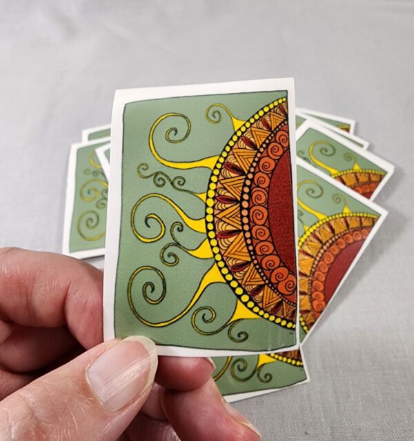Radiate Positivity: Mindful Sticker for Zen-Inspired Sun Affirmation and Meditation Practice- Peel with Ease