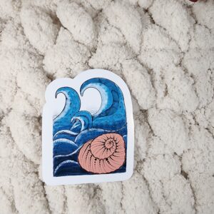 Zen- art Inspired Meditation Mindfulness Journaling simple to peel sticker