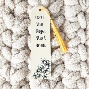 Personalized Metal Bookmark - Double-Sided Sublimation with Inspirational Reading Quote - Bookish Gift