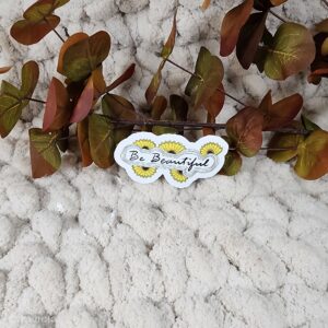Be Beautiful Inspirational Zentangle Sticker - Hand-drawn artwork