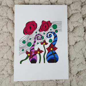Cosmic Garden Zentangle Art Print