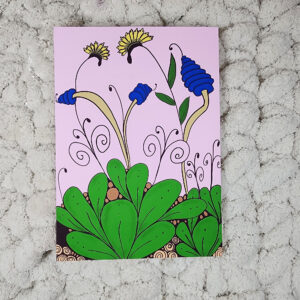 Flower Garden Zentangle Wall Art Print