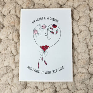 Delicate Heart Zentangle Art Print with Quote
