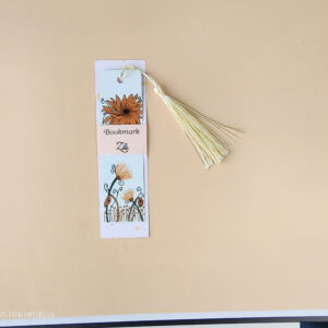 Zentangle Fall Flowers Bookmark – Inspirational Sublimated Bookmark for Mindful Reading