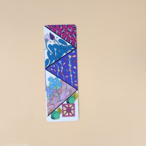Zentangle Geometric Tiles Laminated Bookmark – Inspirational Bookmark for Mindful Reading