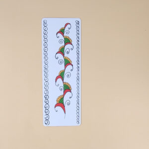 Zentangle Green Flower Vine Laminated Bookmark – Inspirational Bookmark for Nature Lovers & Mindfulness