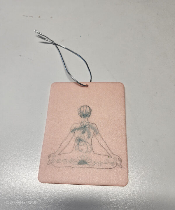 Pink Yoga Pose Car Freshener