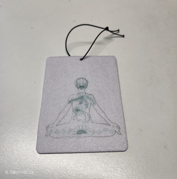 Purple Yoga Pose Car Freshener