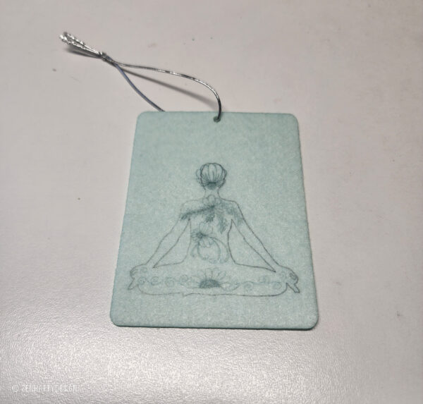Blue Yoga Pose Car Freshener